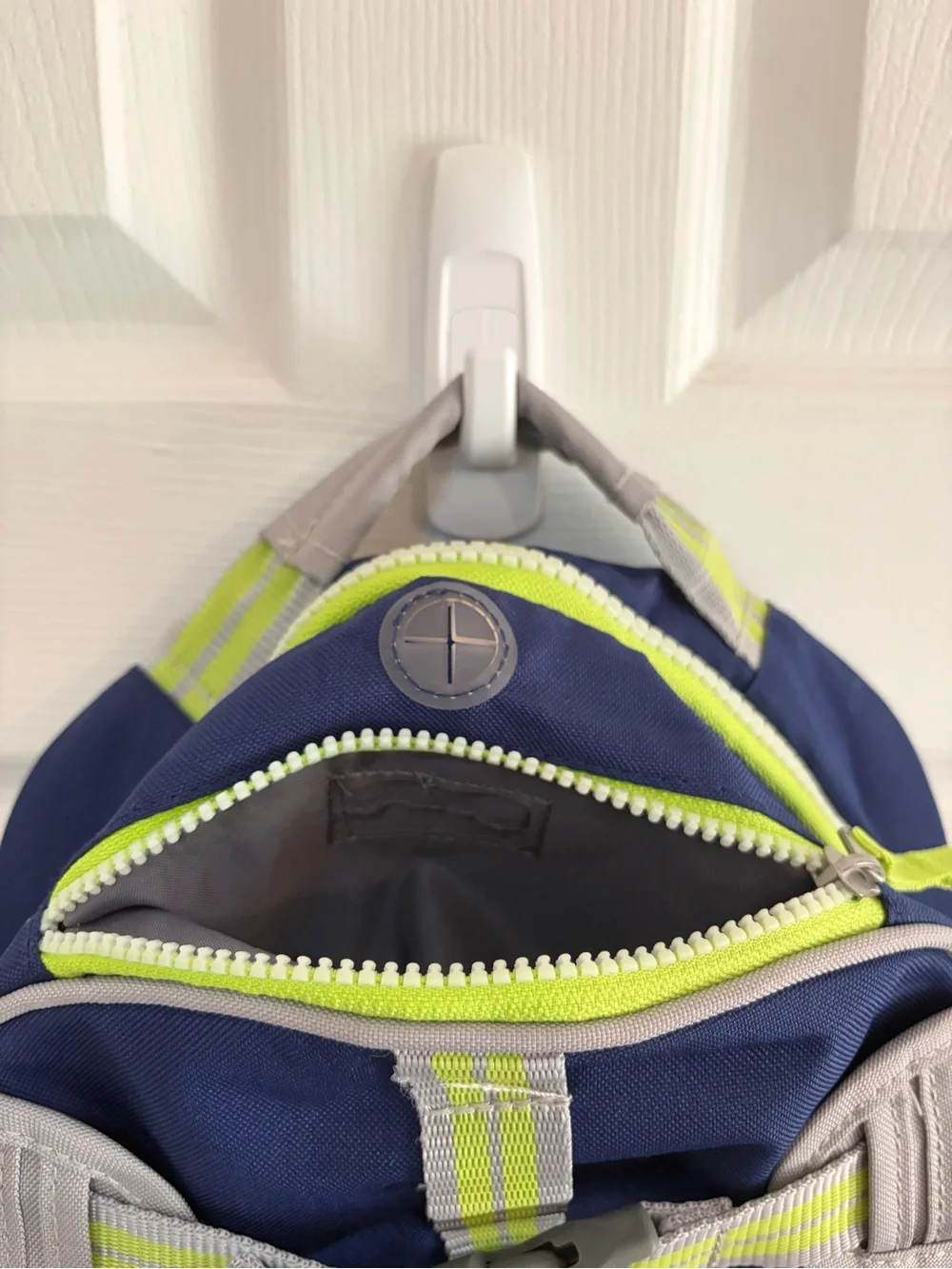 Pottery Barn Kids - Small - Navy With Grey and Lime Accent Kids Backpack
